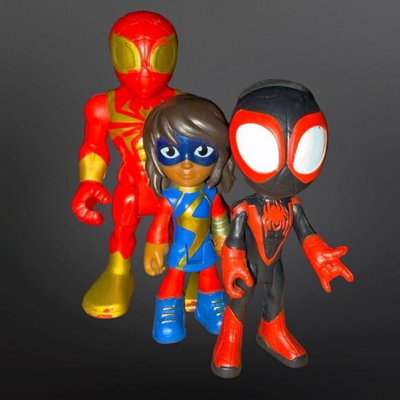 2021 Marvel Spidey & His Amazing Ms Marvel Miles Iron Spiderman Figures A9 - Picture 9 of 9